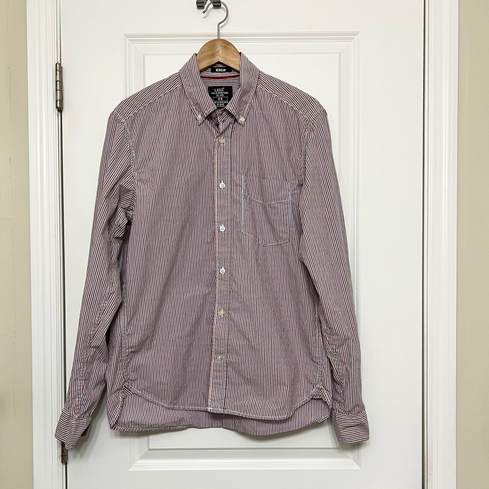 H&M L.O.O.G. Long Sleeve Button Down Stripped Shirt Men's Size Medium